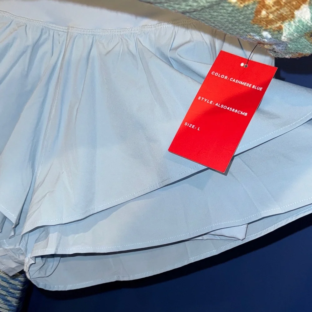 Hot Kiss- NWT Light Blue High Rise Flutter Pants Size Large - Picture 10 of 15